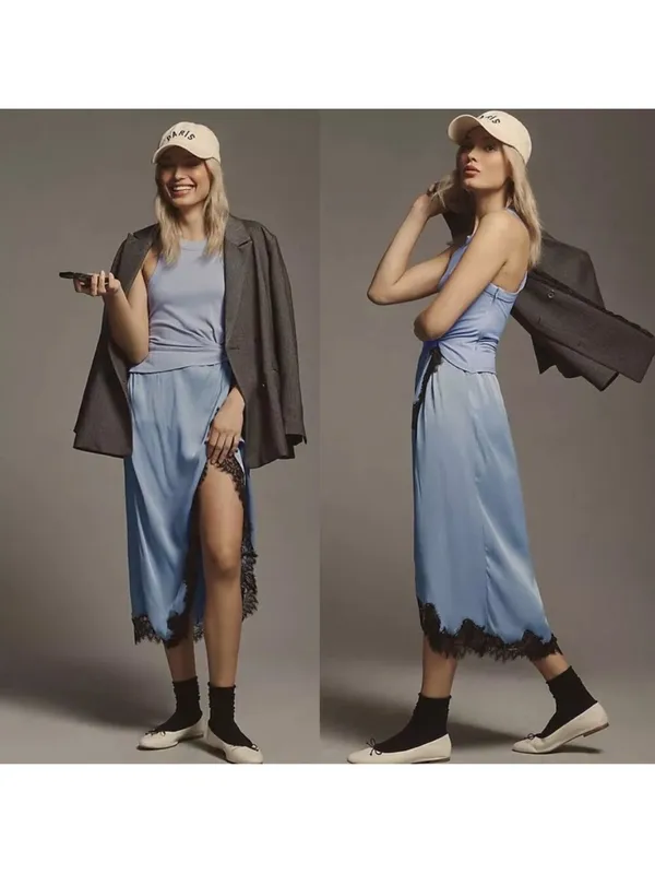 ANTHROPOLOGIE The Keeley Twofer Midi Dress - Image 3
