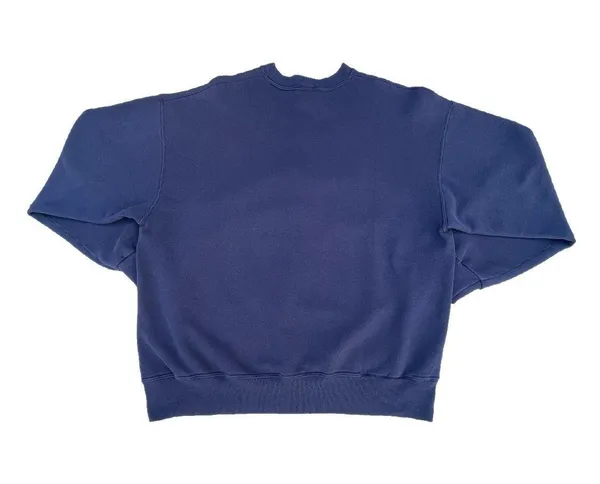 Vintage Mickey Mouse Skiing Navy Blue Graphic Crewneck Sweater - Image 2