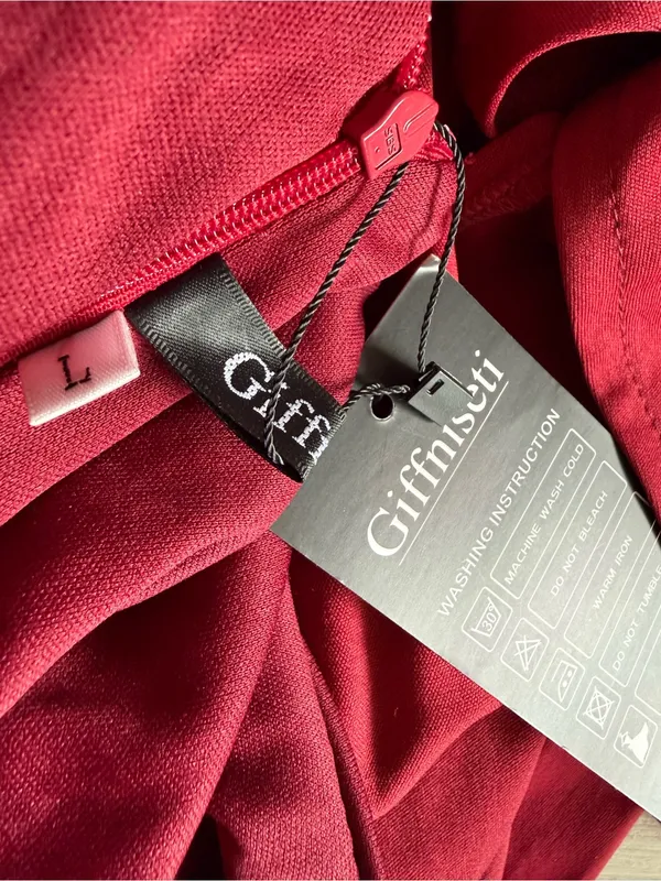 Giffniseti Mermaid Trumpet Floor Length Dress Maroon Large NWT - Image 8