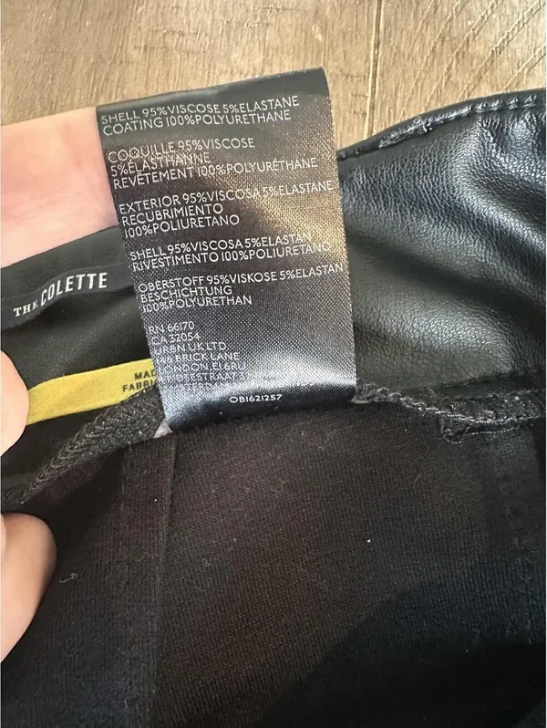 Anthropologie Maeve The Colette Black High Rise Faux Leather Shorts Women’s 32 - Image 8