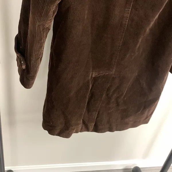 Vintage Izzi Corduroy Coat with Sherpa Lining in Hood Size S - Image 7