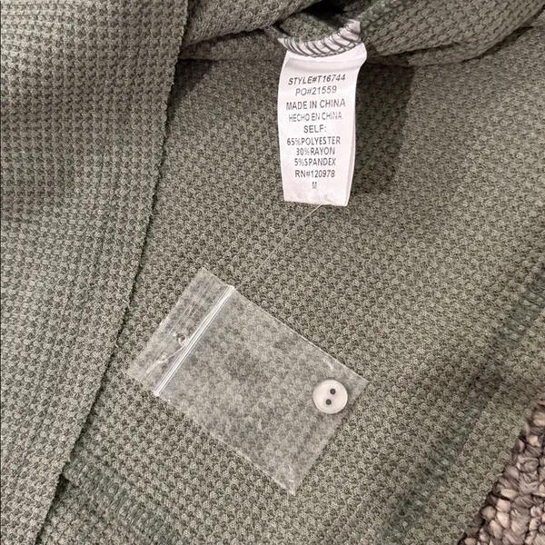 NWT Entro Waffle Weave Front Pocket Shirt Sz M - Image 8