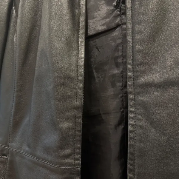 Worthington Leather Jacket Womens Medium Black Zip Up Collared Moto‎ Bikercore - Image 2