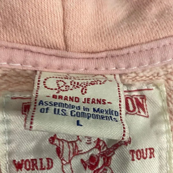 True Religion Light Pink Women's Graphic Hoodie and Sweatpants Set - Image 4