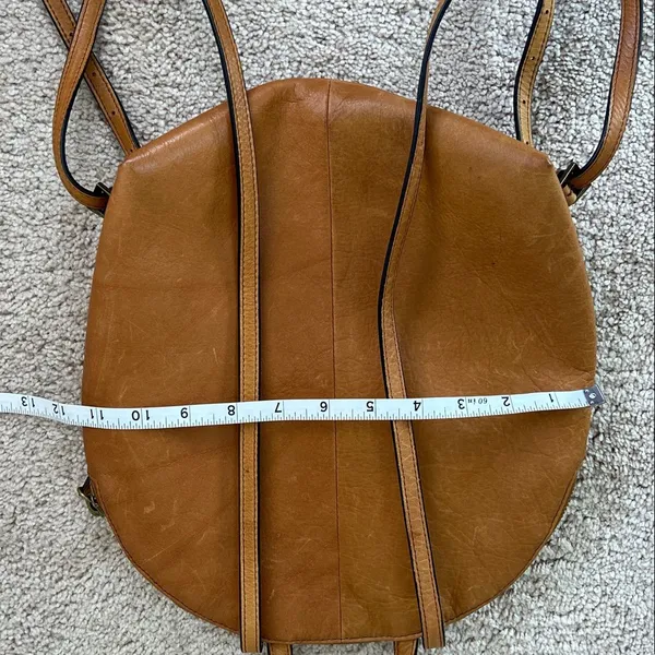 margot New York leather‎ backpack purse Tan - Image 5