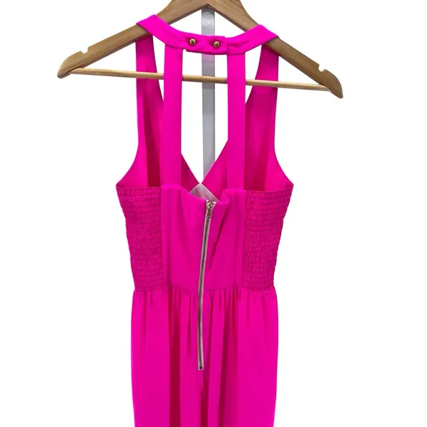 Amanda Uprichard Silk Maxi Dress Pink Strappy Backless S Luxury‎ Resortwear - Image 3