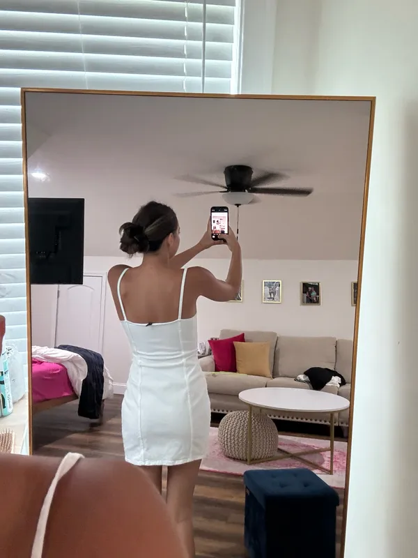 white h&m denim white dress - Image 2