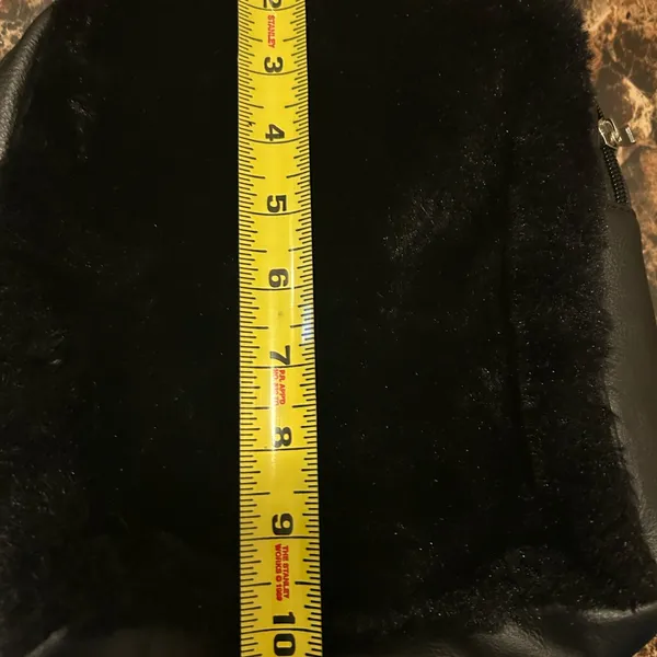 Black Cat Ear Backpack with faux fur and glitter ear accents - Image 4