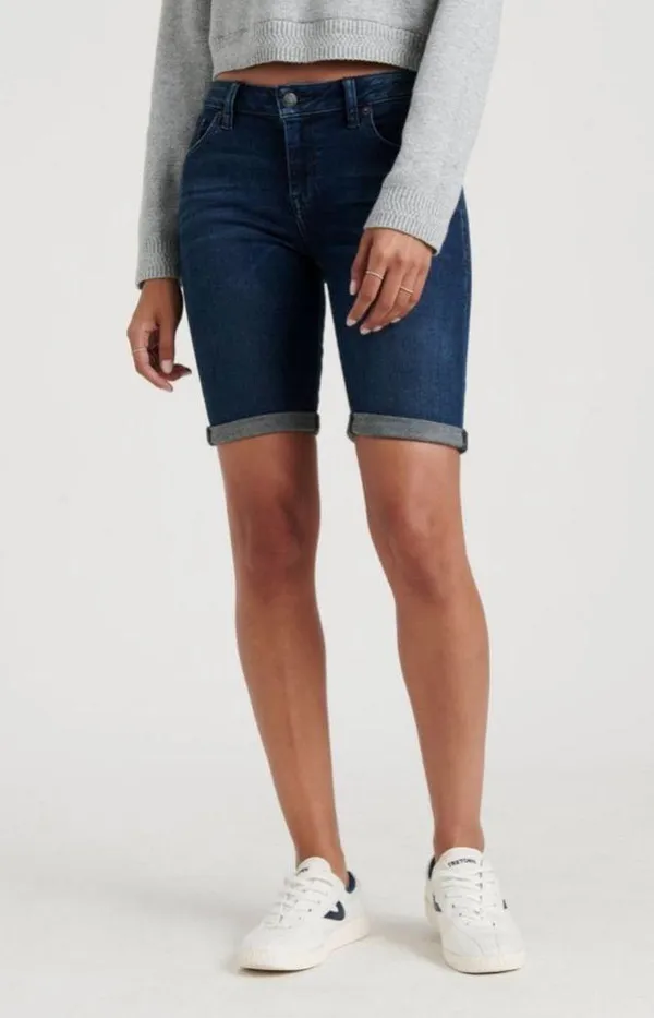 Lucky Brand The Bermuda Shorts (Sz 4/27) Dark Blue Denim Jorts Jean Shorts - Image 3