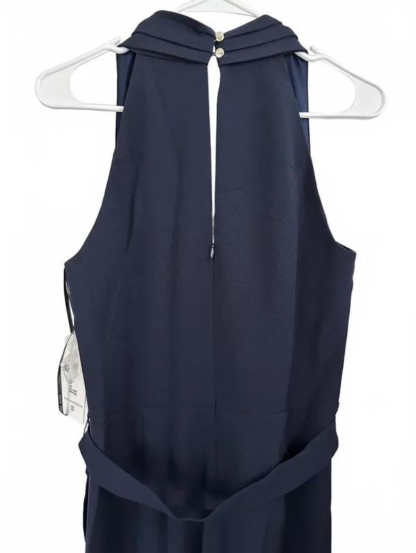 Julia Jordan Tie Waist Wide Leg Halter Jumpsuit NWT Navy Blue Size 6 - Image 8