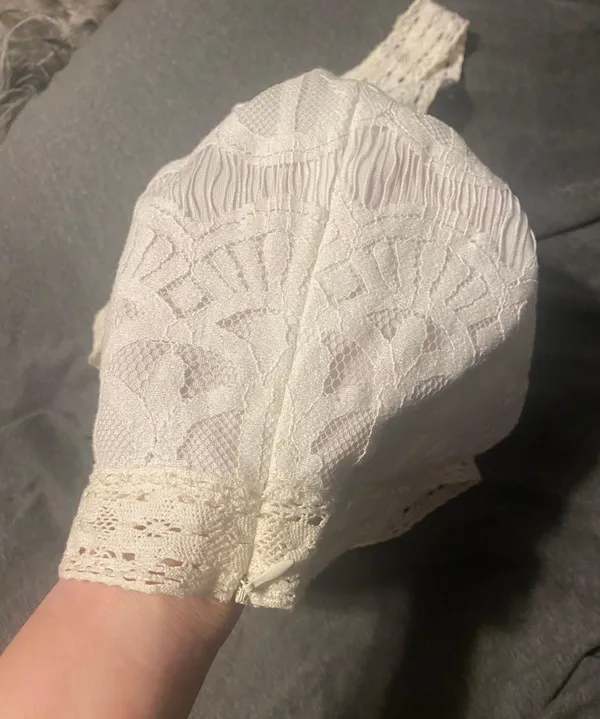 White Lace Crop Top - Image 5
