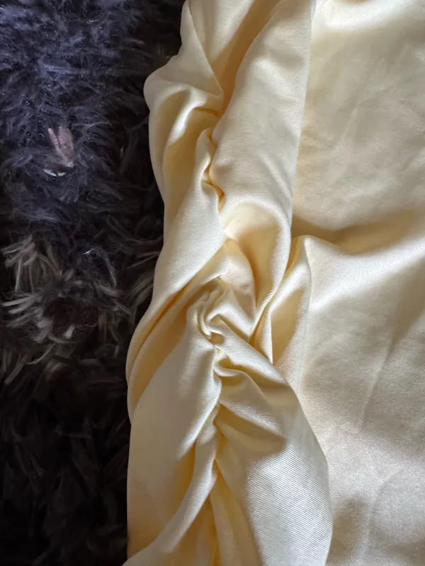 Live in the moment banana yellow square neck medium top - Image 3