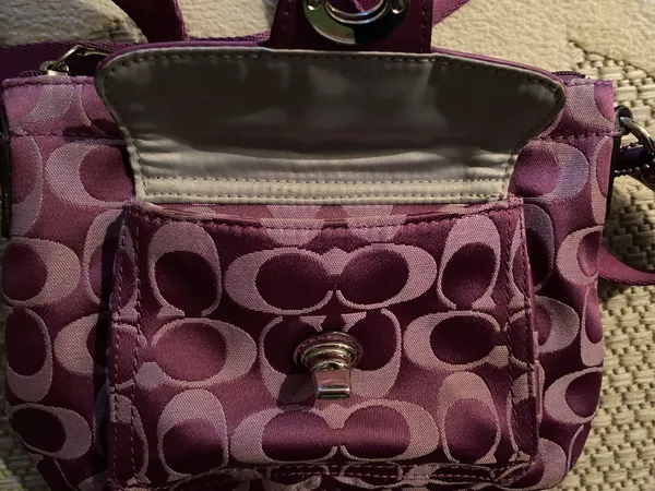 Coach Purple  Crossbody Purse - Image 6