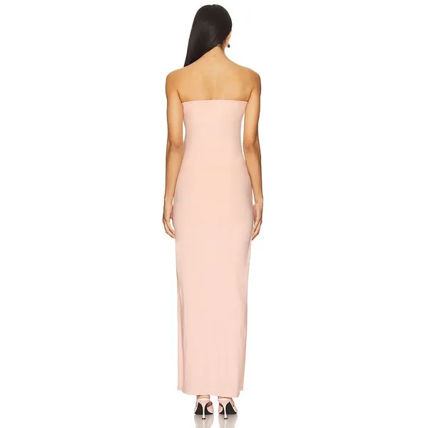 Bumpsuit Zoe Maxi Dress Size Medium Pink Maternity Strapless Baby Shower - Image 15