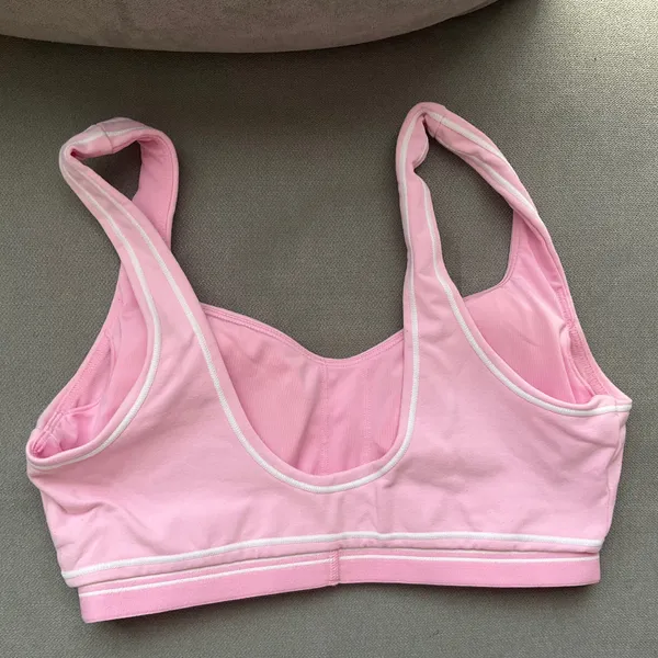 Alo Yoga Airbrush Heart Throb Bra Sweet Pink/White S - Image 4
