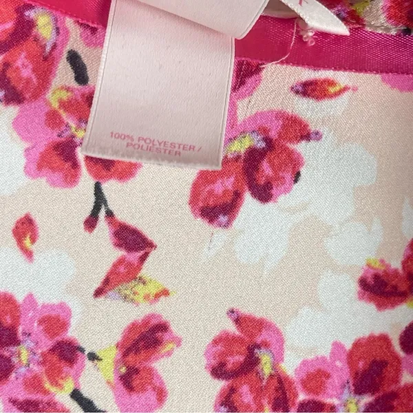 Victoria's Secret Medium Floral Satin Robe Feminine Flowy Pockets - Image 7