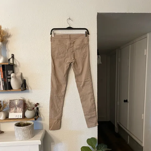Rag & Bone The Hyde Lamb Leather Panel Pant in Nude Size 26 - Image 5