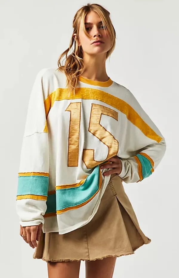 Free People We The Free Sports Tee Ivory - Image 2