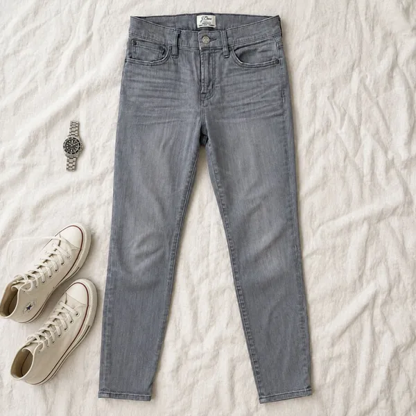 J. Crew Lookout High Rise Skinny Jeans in Grey - Image 3