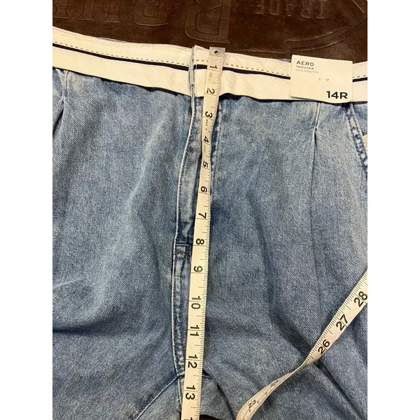 Aeropostale Womens 14R‎ Trouser Jeans White Waistband Light Wash Denim New - Image 16