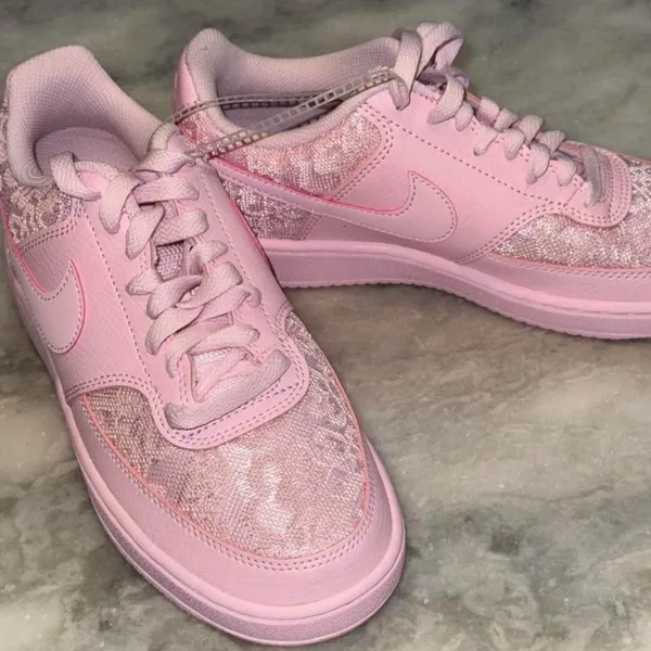 Nike Court Vision Low Shoes - Pink Lace Sneakers - Image 9