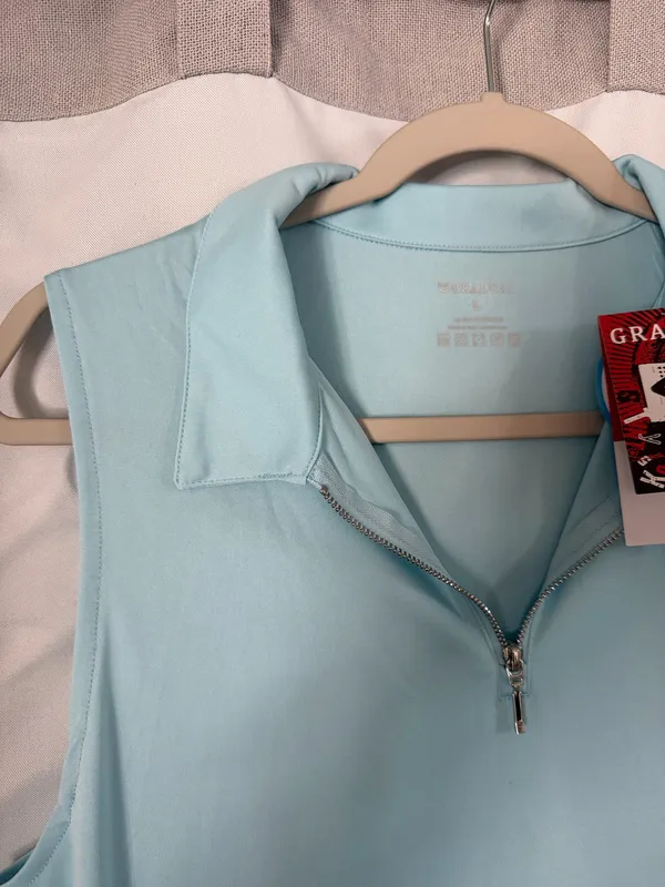 Gradual Quarter Zip Tank Blue Size L - Image 2