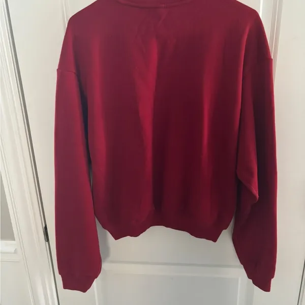 Skims Cotton Fleece Crewneck- Limited Edition Brick - Image 3