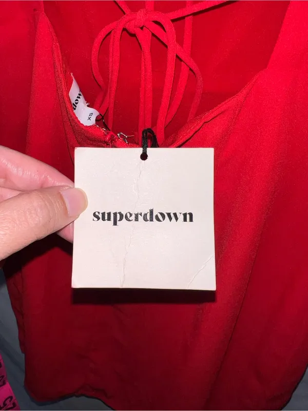 superdown‎ Vibrant Red Strappy Dress - Image 4