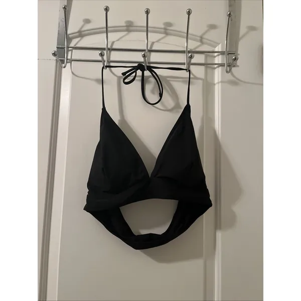 Women's Size 1XL Black Swim Top Tie Back Spaghetti Straps - Image 6