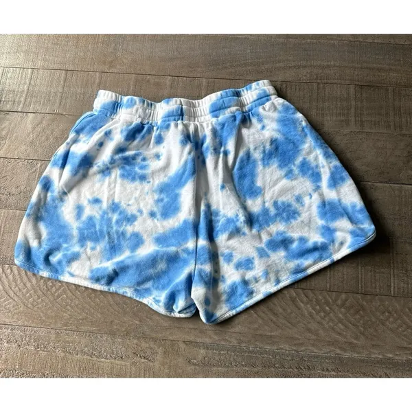 Jane and Delancey Women's‎ Blue White Tie-Dye Lounge Shorts Size Medium - Image 5