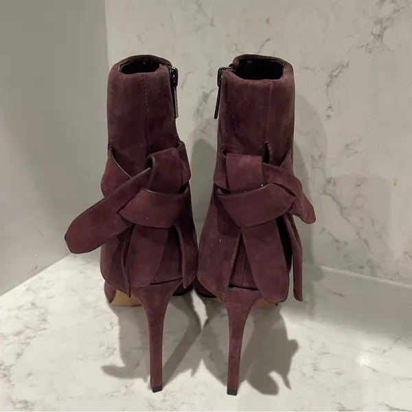 New! Vince Camuto Amesha Suede‎ Open Toe Bootie Sz 8.5 - Image 5