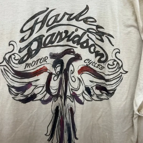 Harley Davidson Womens XL Lightweight Tee Cut Out Detail Biker Motorcycle - Image 2