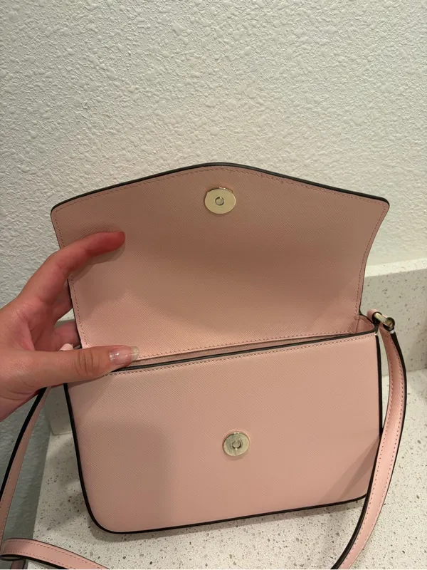 Kate Spade New York Sadie Leather Crossbody Purse in Light Pink EUC - Image 9