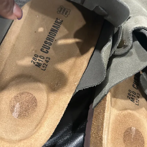 Cushionare Suede Slip-On Buckle Mules in Haze - Image 7