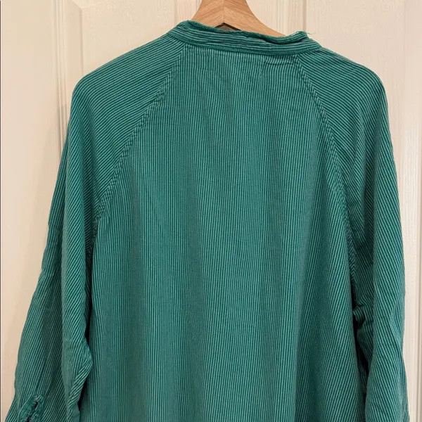 Free people daydream green stripe button down - Image 12
