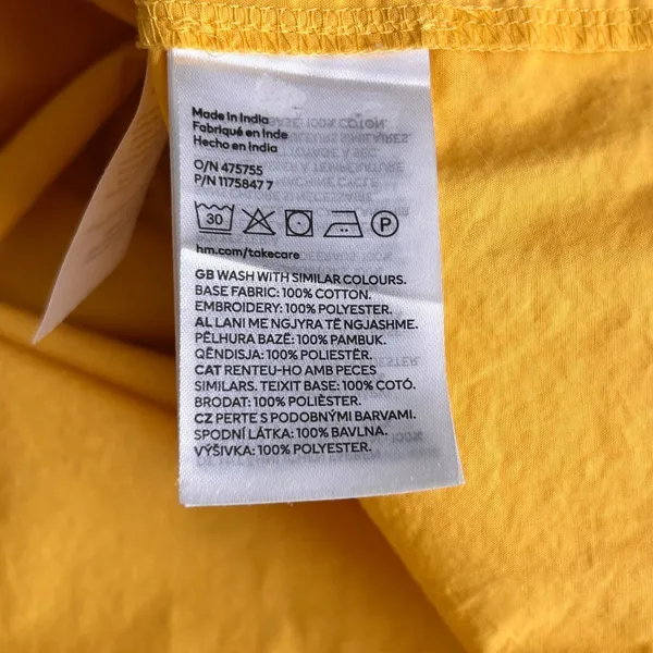 HM Midi Dress Yellow Marigold‎ Large - Image 8