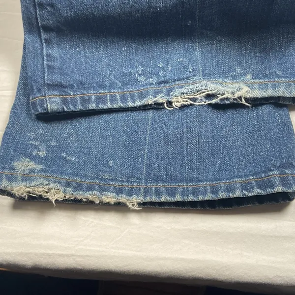 American Eagle Jeans Women 14 Regular 37x32 Boot Cut Hipster Fit Hem Wear - Image 5
