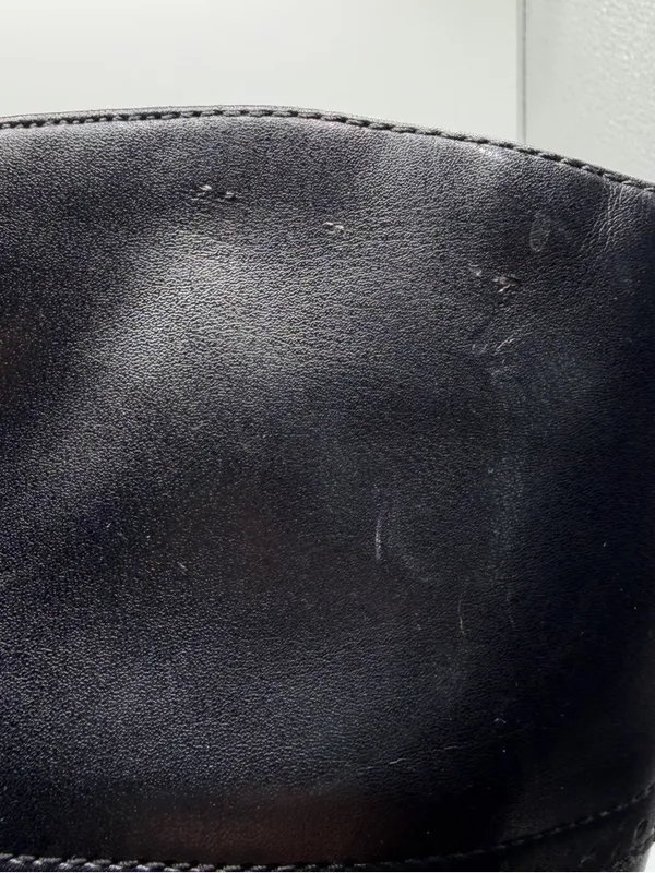 Tommy Hilfiger Black Leather Tall Riding Boots Lace Up Side Zip Women’s 6.5M - Image 14