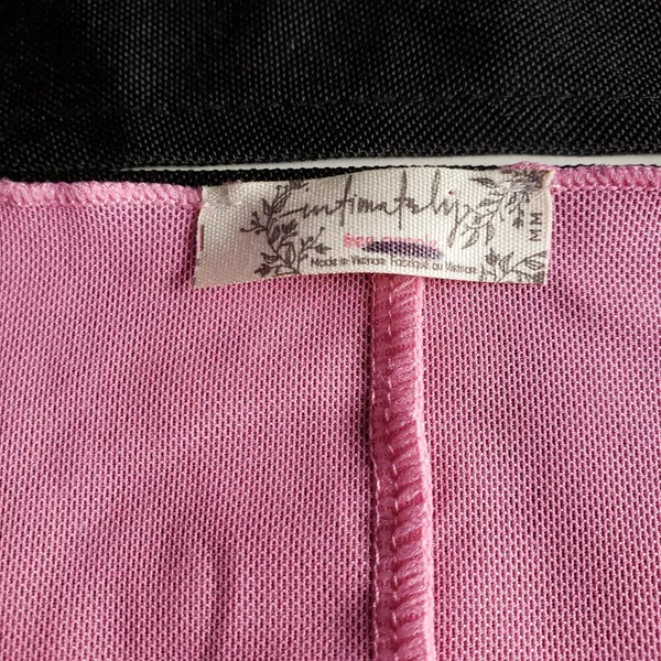 Intimately Free People Countdown Flocked‎ Long Sleeve Candy Coated Pink Medium - Image 4