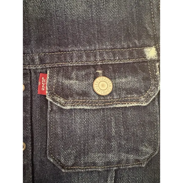 Vintage Y2K Levi’s Jeans Rivet Grommet Denim Best Dark Wash Size M Runs Small - Image 5