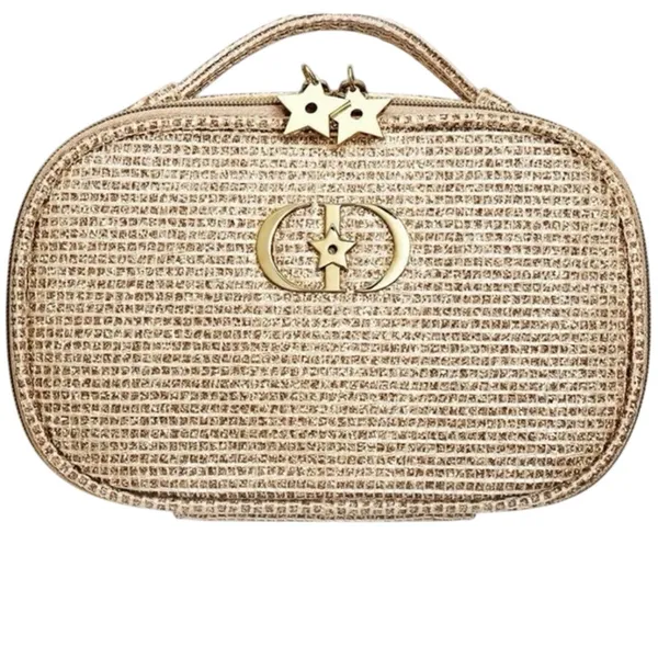 DIOR Limited Edition Holiday 2025 Cosmetic Pouch in Gold Shimmer, New in Box - Image 8