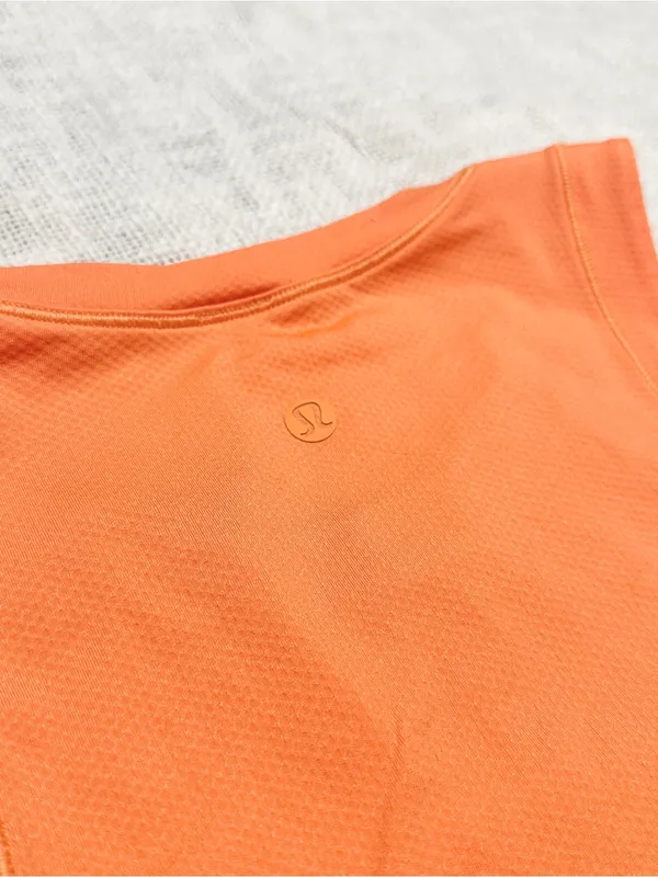 Lululemon Open Back Cropped Training Tank Top - Orange Soda 🍊 Size Measured - Image 5