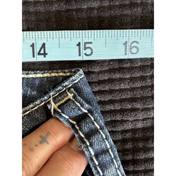 Silver Jeans Suki Capri Low Rise Straight Dark‎ Stitching Size 29 Embroidery - Image 7