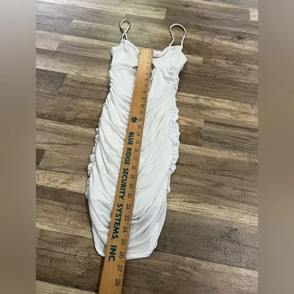 Lucy in the Sky Woman’s White Stretchy Going Out Bodycon Dress Size XS - Image 8