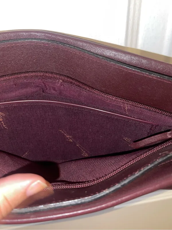 Leather Crossbody Shoulder Bag in Dark Brown - Image 3