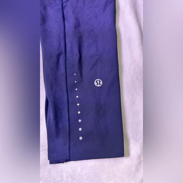 lululemon purple leggings with reflective logo dot - Image 2