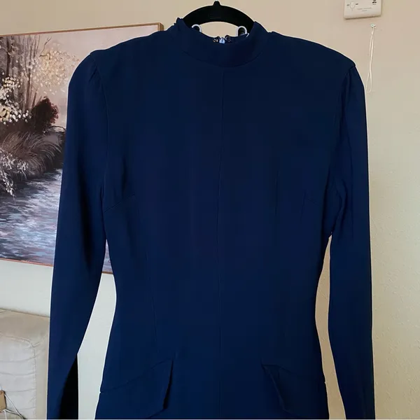 House of CB 'Mahalia' Navy Long Sleeve Mini‎ Dress NWOT Small - Image 10