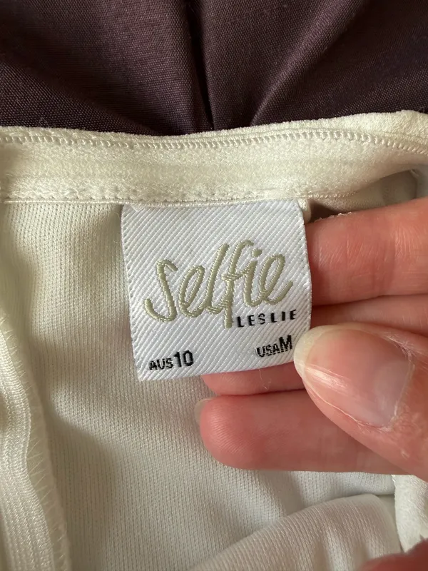 Selfie Leslie White Ruffle Dress - Image 3