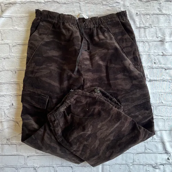 Tinseltown Camo Corduroy Joggers Large Trackpants Utility Pockets Womens Pants - Image 2