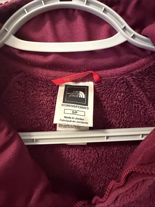 The North Face 1/4 Zip Mossbud Acadia Jacket Women's Size S Maroon Fleece - Image 4